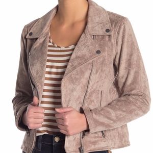 NWT Faux Suede Moto Jacket XL